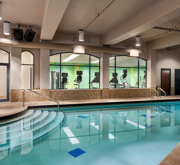 Indoor swimming pool at the Holiday Inn North Vancouver
