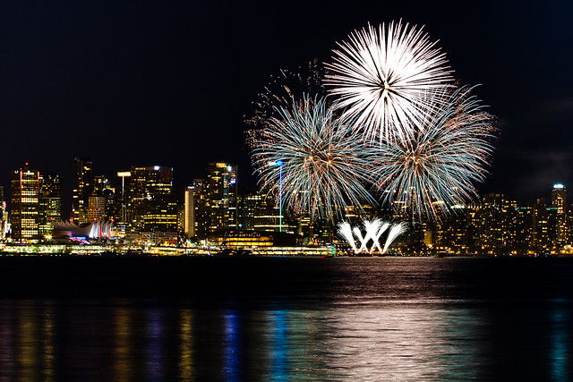 Canada Day fireworks at Canada Place